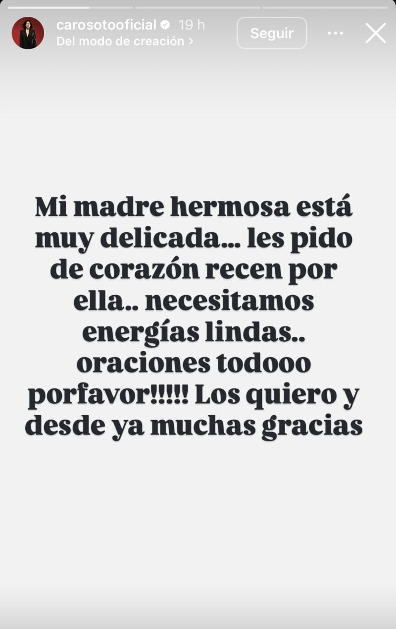 Aton - Preocupación por Carolina Soto: su madre se encuentra en estado delicado de salud