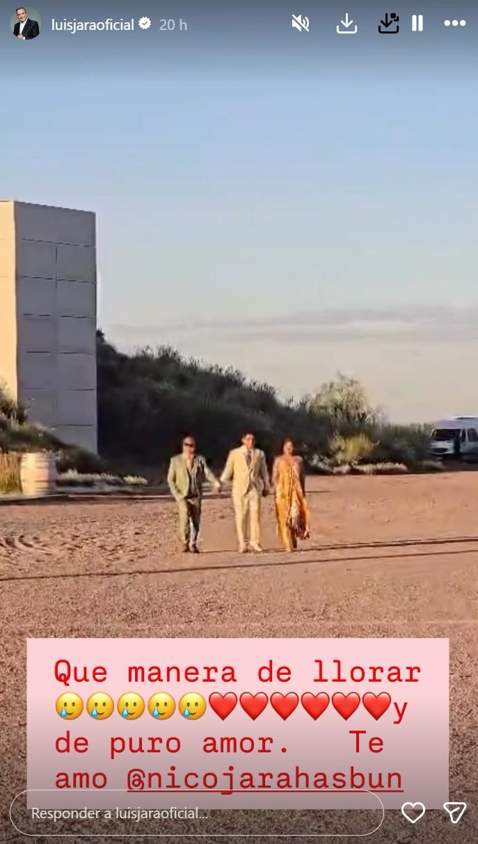 Captura - Luis Jara celebró matrimonio de su hijo