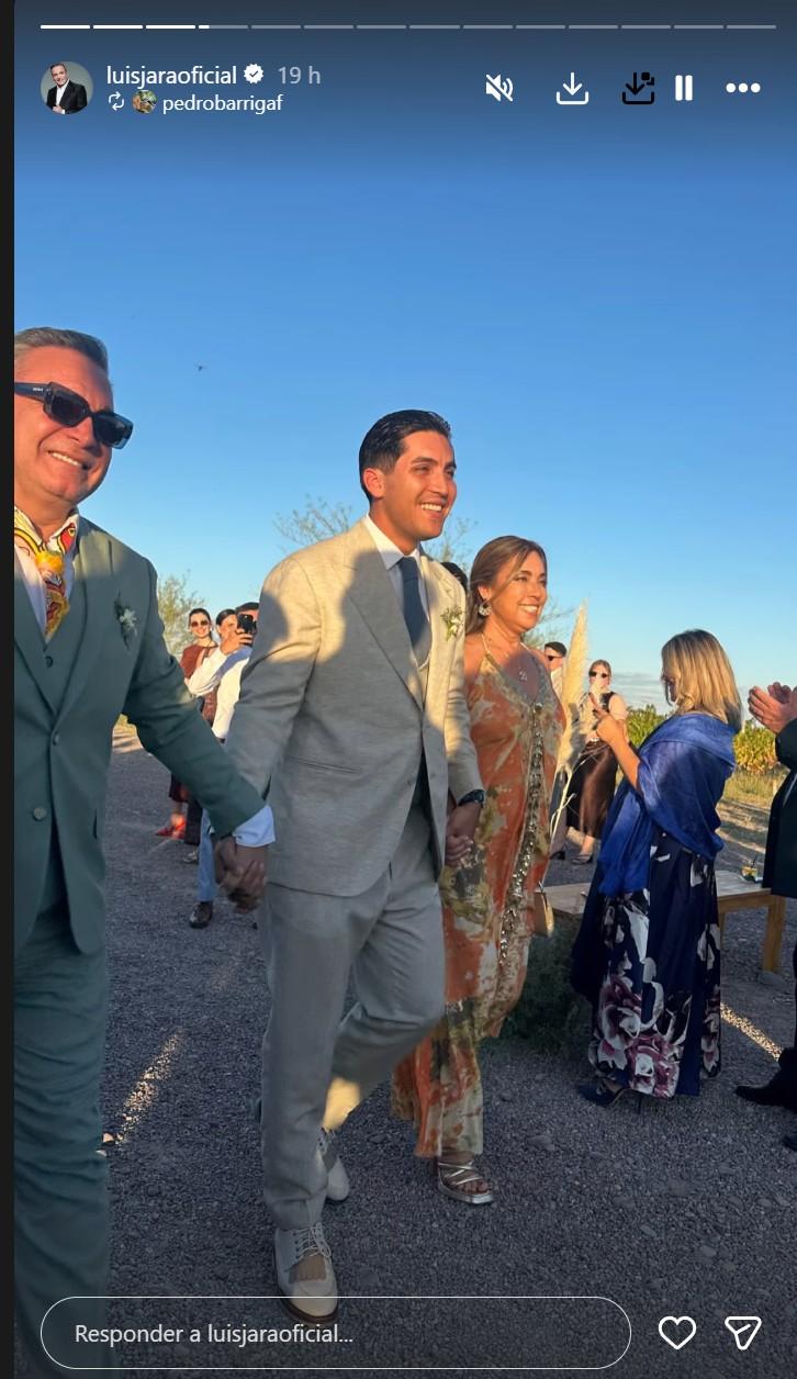 Captura - Luis Jara celebró matrimonio de su hijo