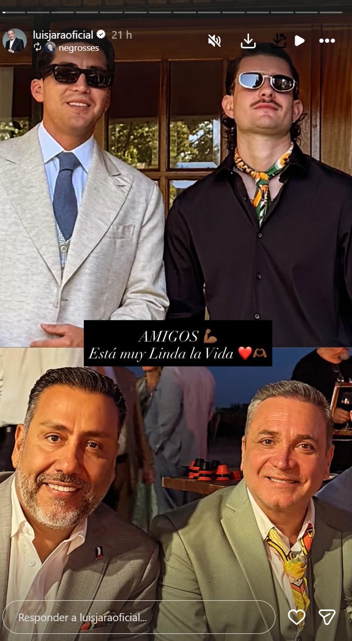 Captura - Luis Jara celebró matrimonio de su hijo