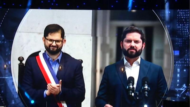 13 - La reacción del presidente Boric a la comparación de su foto al entrar y salir de La Moneda