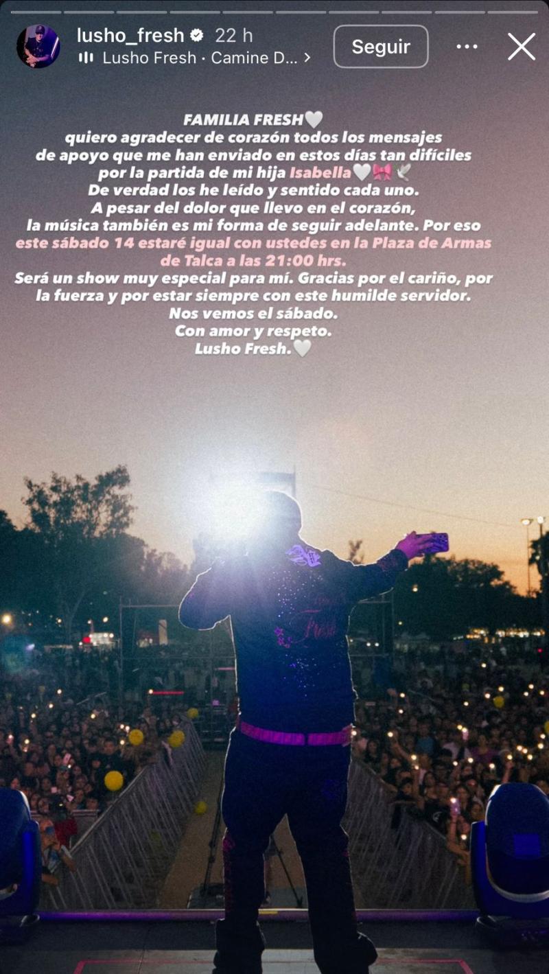 Instagram - Cantante nacional, Lusho Fesh