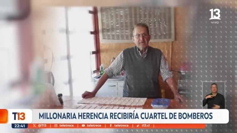 El insólito problema que enfrenta Bomberos para recibir millonaria herencia de vecino de Limache