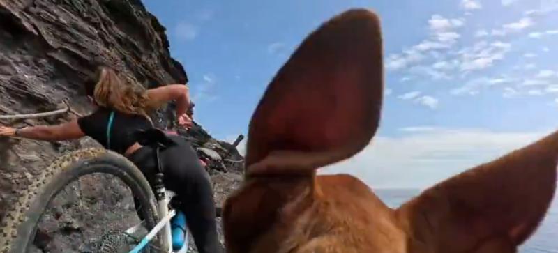 Video muestra caída de Cecilia Sopeña desde precipicio - Instagram: @cartagena.bici17