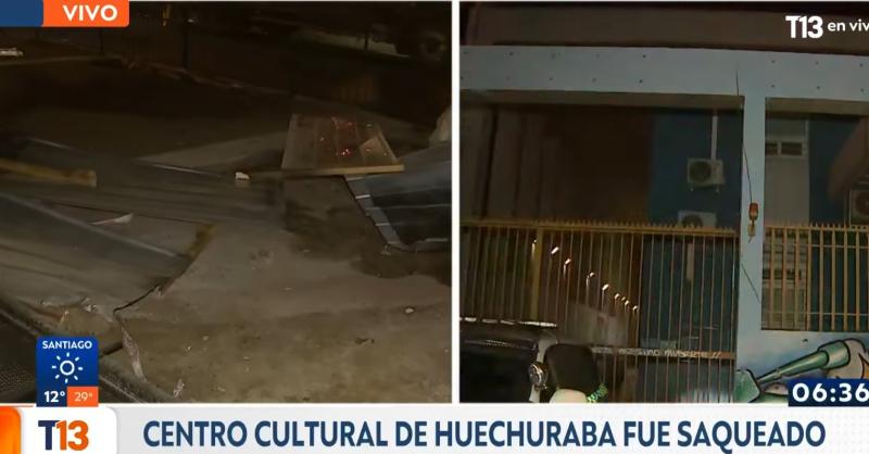 T13 - Saquean Departamento de Salud de Huechuraba