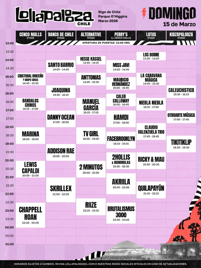 Lollapalooza domingo | Lotus