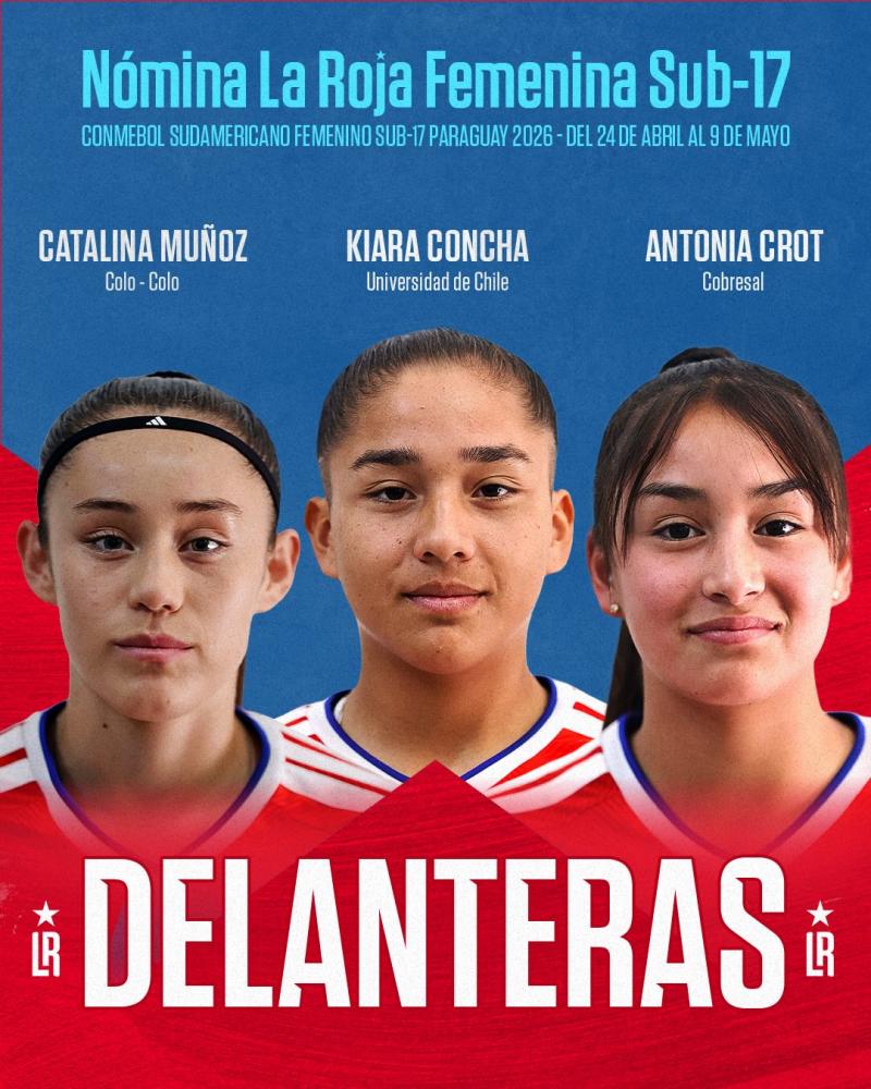 Hija de Carlos Muñoz nominada al Sudamericano Sub 17 - Instagram: @laroja