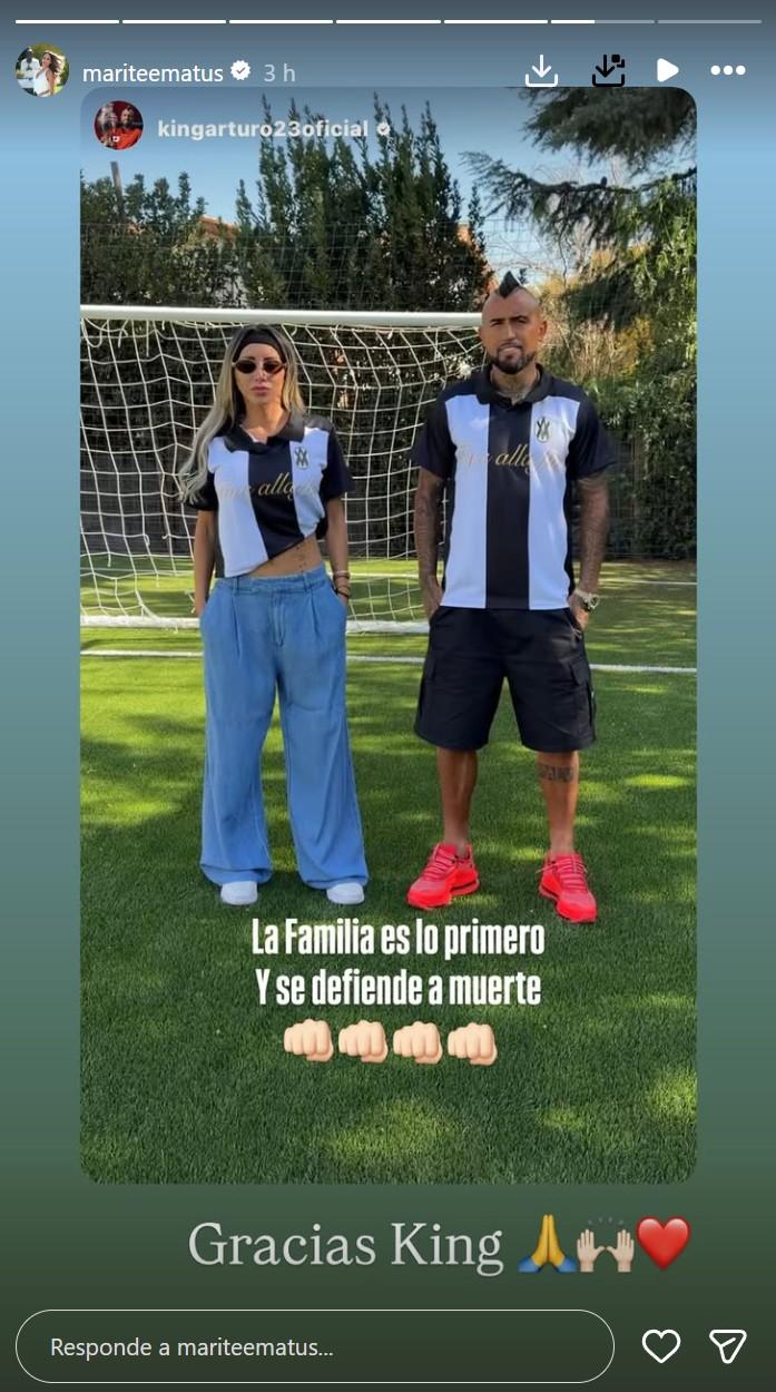 Captura - El agradecimiento de Marité a Vidal por mensaje
