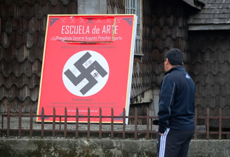 Godofredo Rodríguez en su escuela de arte nazi - Archivo AUNO (2014)