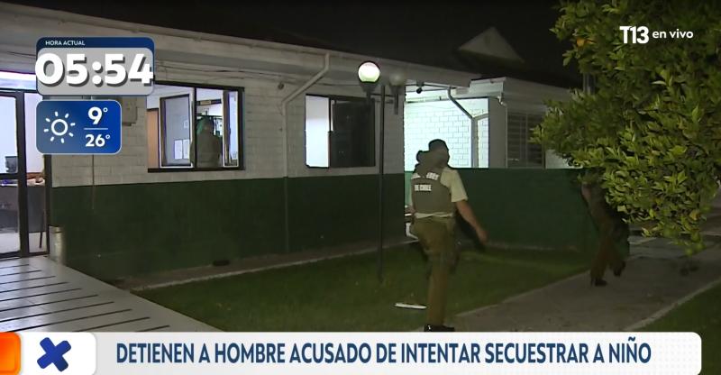T13 - Hombre intentó secuestrar a niño en Lo Espejo