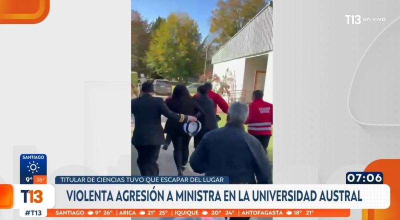 T13 - Agresión a Ministra de Ciencia
