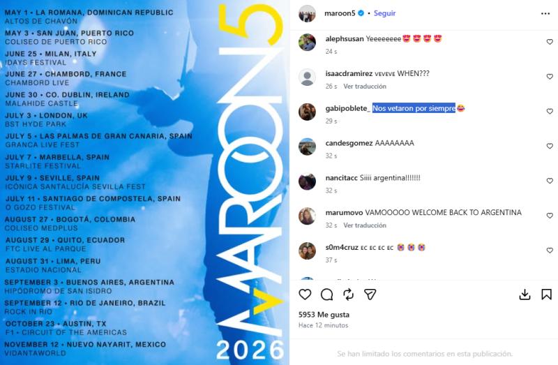 Instagram - Maroon 5