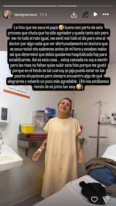 Hija de Gonzalo Ramírez fue hospitalizada - Instagram