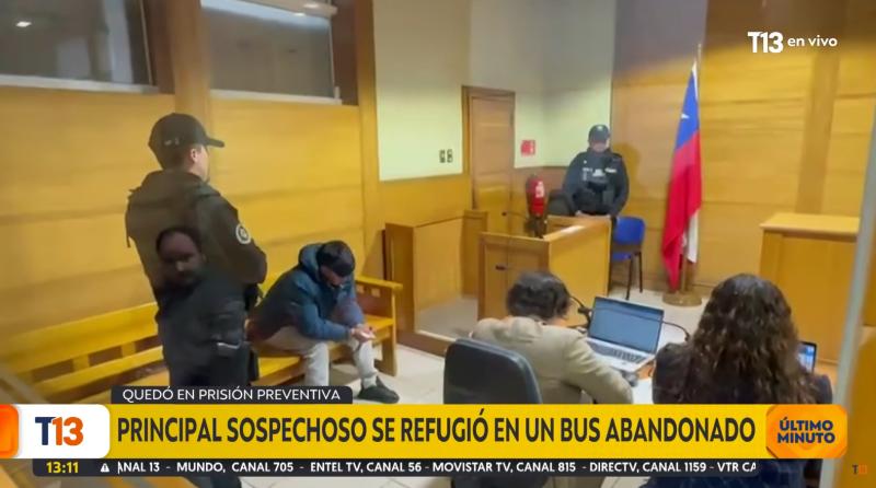 T13 - Emanuel Ochoca, sujeto detenido por crimen de Francisca Millahual