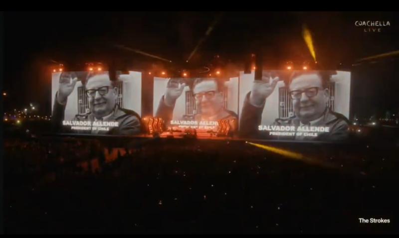 The Strokes proyectó imagen de Salvador Allende - Coachella