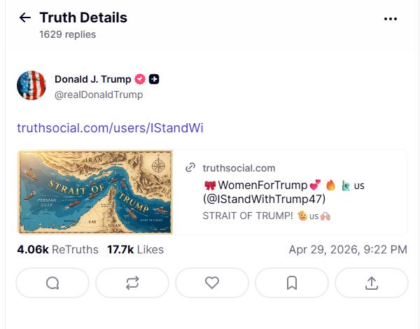 Truth - Reposteo de Donald Trump
