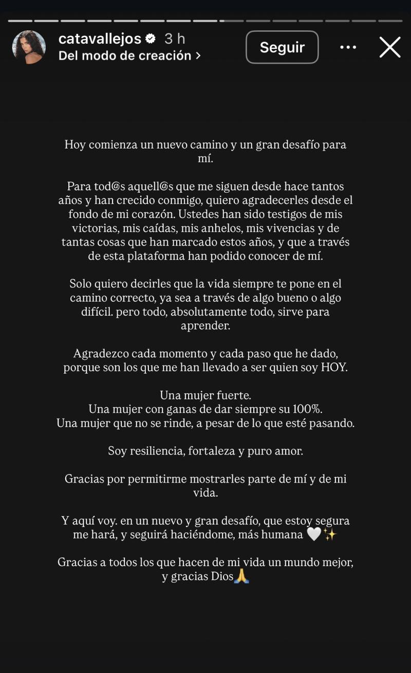 Redes sociales - Cata Vallejos oficializa su candidatura a Miss Universo Chile 2026