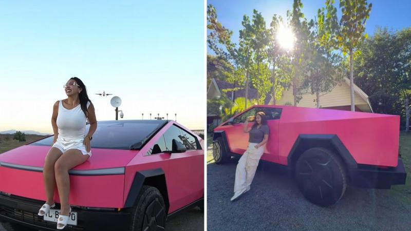 Captura de TikTok - El Cybertruck de Naya Fácil