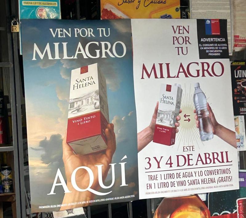 Un litro de agua por vino: Revisa las botillerías adheridas - Santa Helena