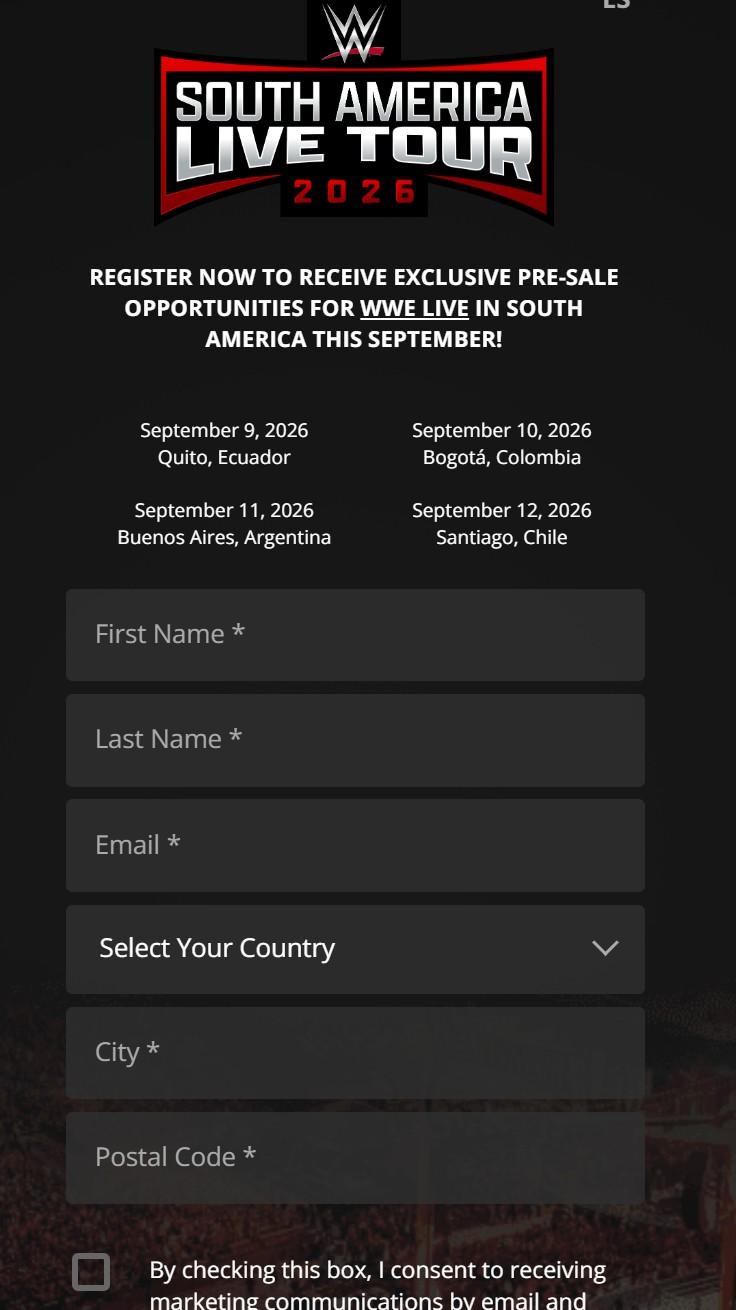 Captura - Así puedes acceder a la preventa de la WWE en Chile