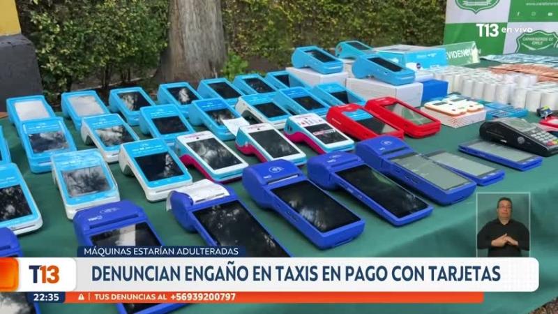T13 - Denuncian estafa en taxis con pago con tarjetas