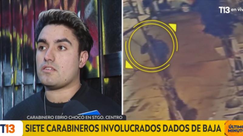 El testimonio del conductor chocado por carabinero ebrio - T13
