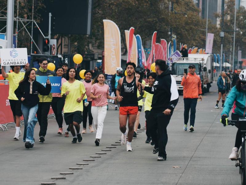 Matías Olguín en la Maratón de Santiago