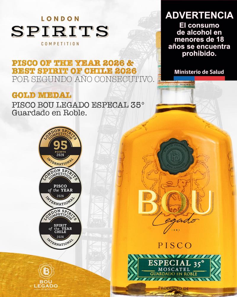 Captura IG Bou Legado - Pisco chileno vuelve a brillar: fue elegido el mejor del mundo por segundo año consecutivo