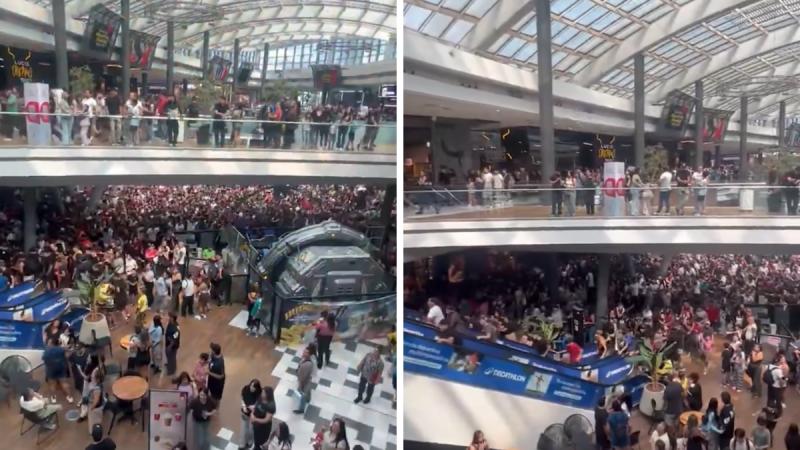 Caos en centro comercial por influencers - Redes sociales