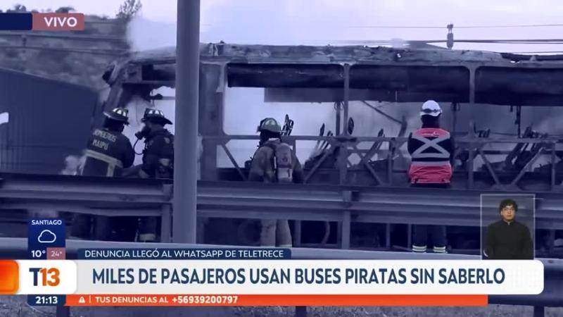 Buses “piratas” y patentes clonadas en empresa Buin Maipo | T13