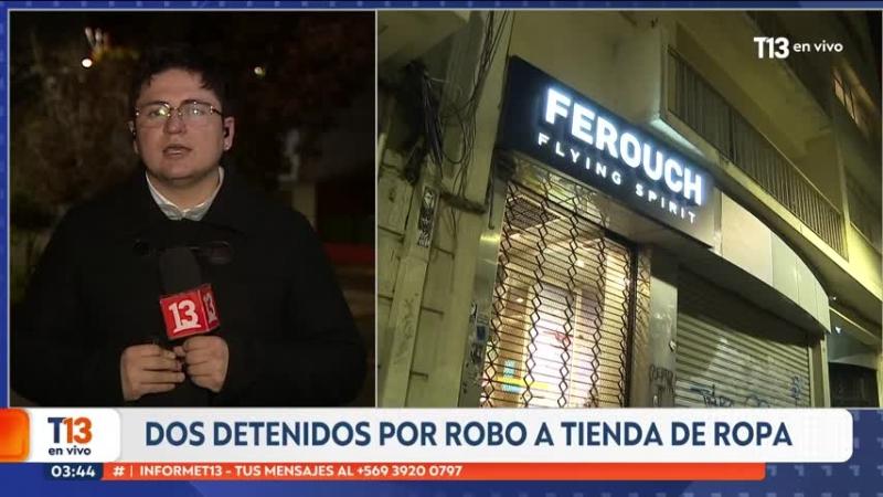 Capturan en flagrancia a delincuentes robando tienda de ropa en Santiago: Uno intentó huir al Río Mapocho