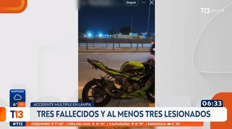 T13 - Colisión múltiple de motociclistas en Ruta 5