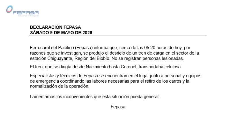 Fepasa: Equipos realizan labores necesarias para retiro de los carros