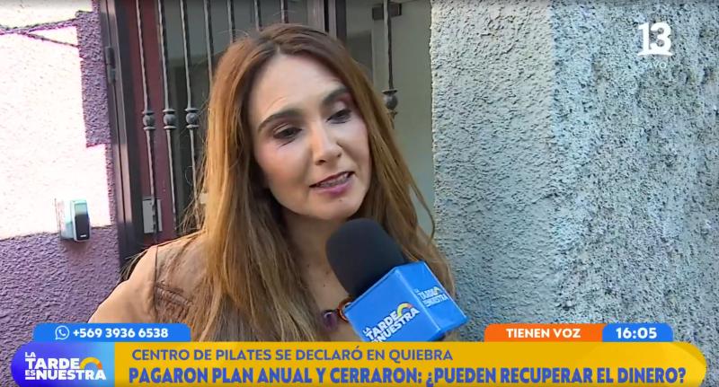 Canal 13 - Yasmín Vásquez fue estafada por centro de pilates