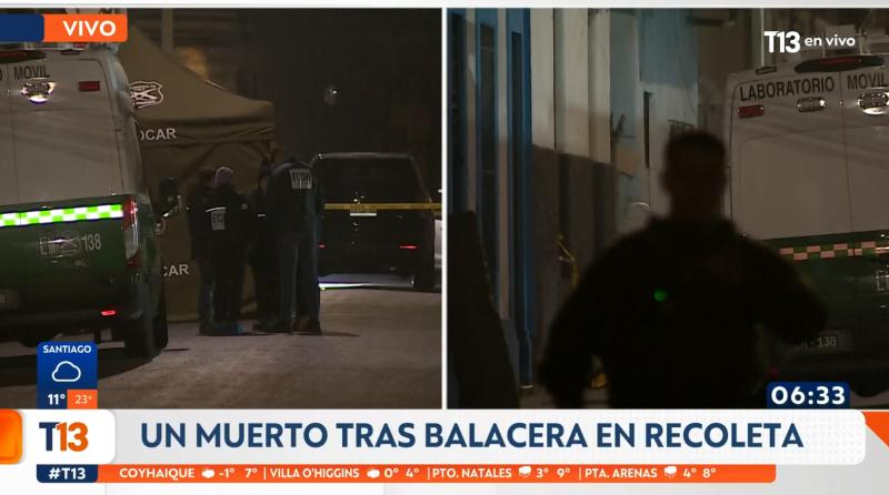 T13 - Hombe es asesinado durante balacera en Recoleta