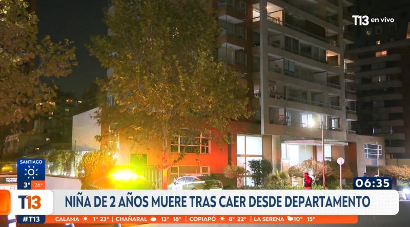 T13 - Niña cayó de piso 11 en edificio de Las Condes