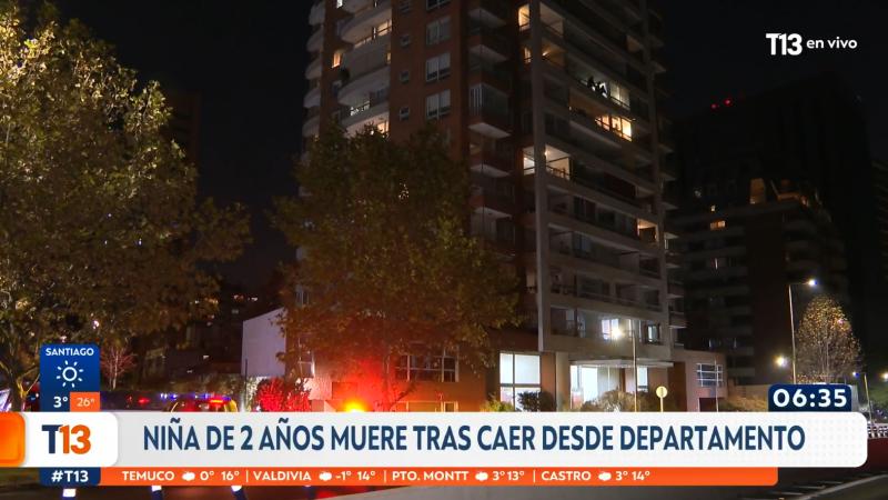 T13 - Niña cayó de piso 11 de edificio en Las Condes