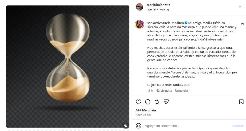 "Muchas cosas están saliendo a la luz": el comentario que reavivó la polémica entre el doctor Arriagada y la familia de Javiera Suárez - Captura de pantalla Instagram Marilú Balbontin