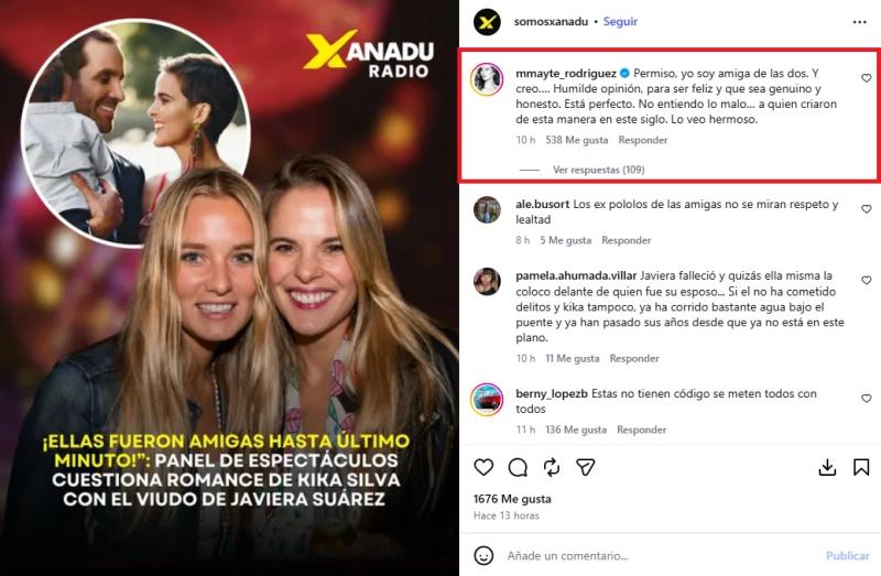 Instagram (@somosxanadu) - Defensa de Mayte Rodríguez a relación de Kika Silva