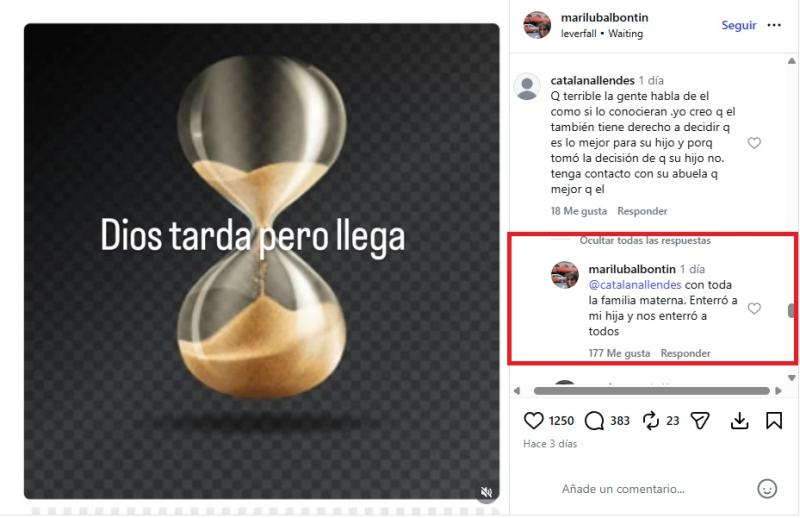 Instagram - Mamá de Javiera Suárez