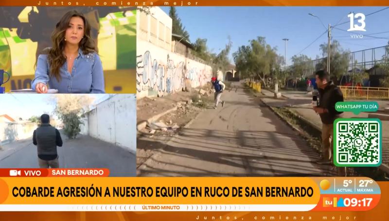 Canal 13 - Periodista de Tu Día fue agredido