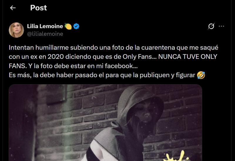 'X' @lilialemoine - La polémica foto que subió diputada argentina