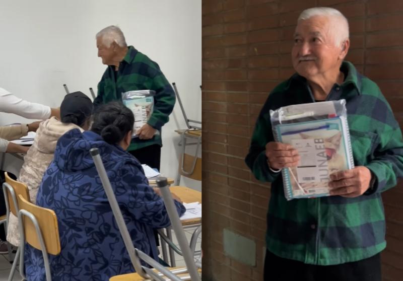 Tuvo que dejar el colegio para ayudar a su familia y hoy emociona con su regreso a las aulas a los 78 años - Lo Barnechea Educa