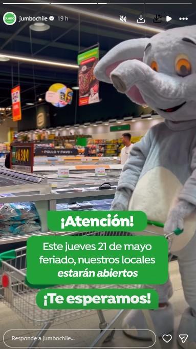 Captura - Así funcionará el supermercado este feriado 21 de mayo