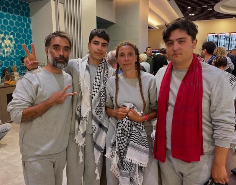 Chilenos detenidos por Israel - Cedida