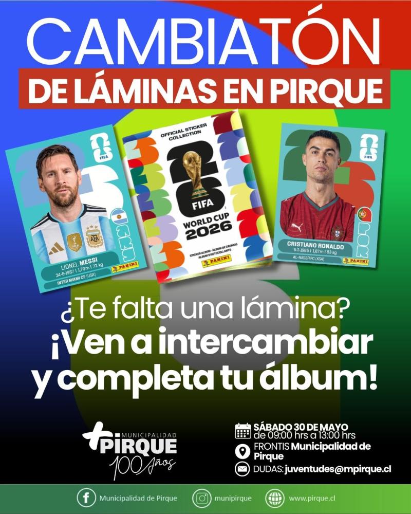 Captura - Municipalidad de Pirque realizará 'cambiatón' del álbum