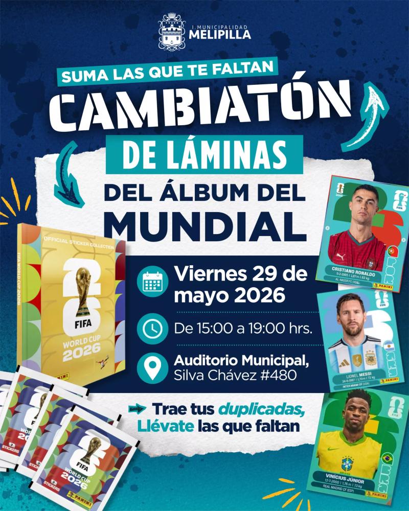 Captura - Cambio de láminas del álbum del Mundial 2026 en Melipilla