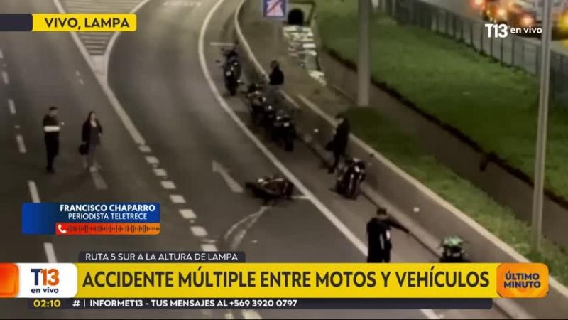 Accidente múltiple involucró decenas de motos en Ruta 5: al menos tres personas murieron