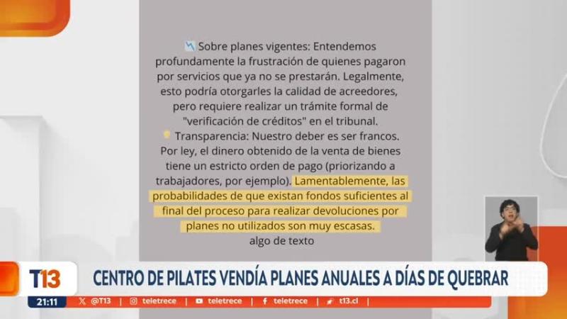 Vendieron planes anuales y días después quebraron: indignación por cierre de centro de pilates en Las Condes