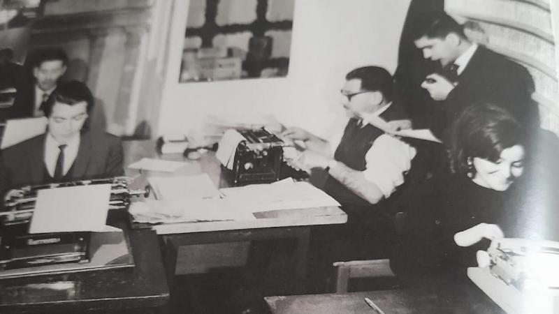 Gentileza - Sala de redacción. En la imagen aparece José Luis Córdova, amigo de Leonardo Cáceres